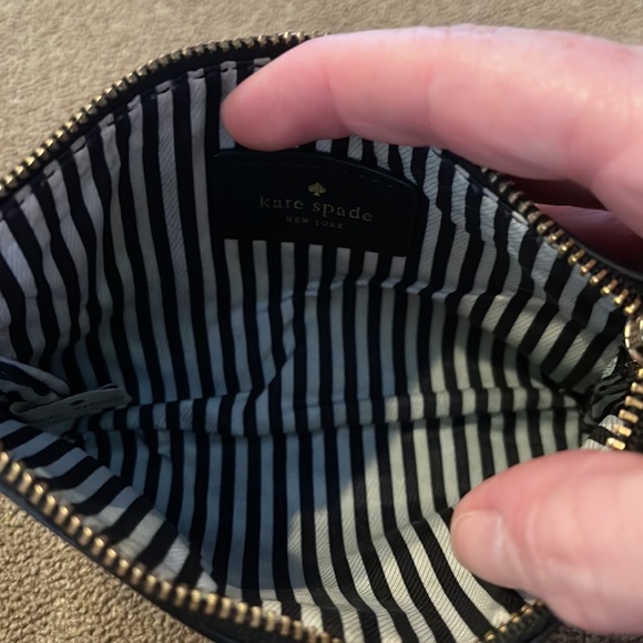 Kate Spade Wristlet Clutch Purse Black Leather (TD) - Picture 4 of 5